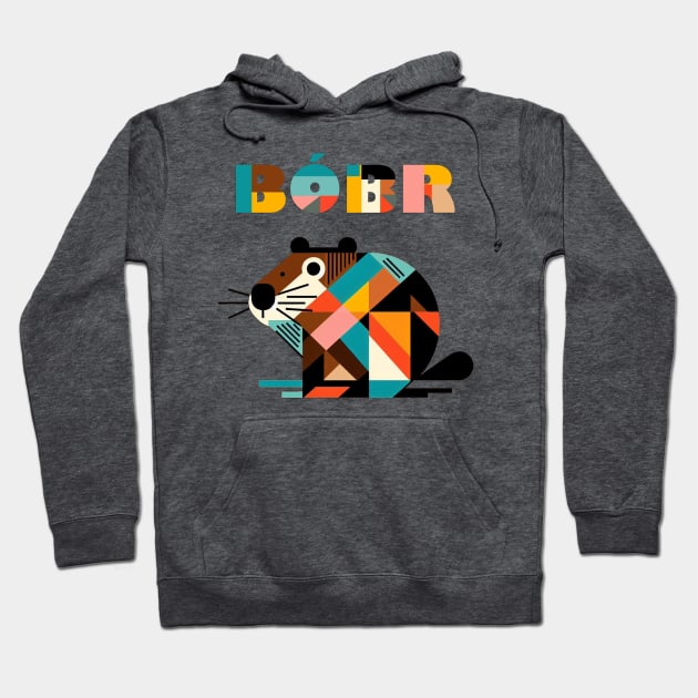 Geometrical Bóbr | Bobr Bober Boberek Beaver Biber Hoodie by It_is_Okay